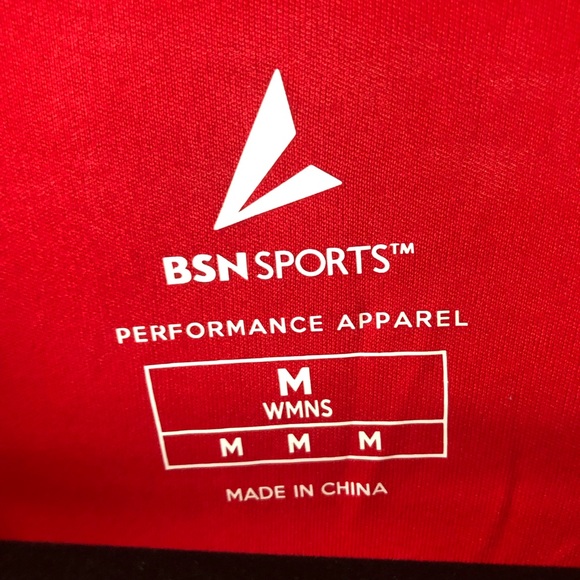 NWT Ridgemont Wolves BSN Sport Womens M Phenom LS T-Shirt Red Win the Crowd - Picture 2 of 5